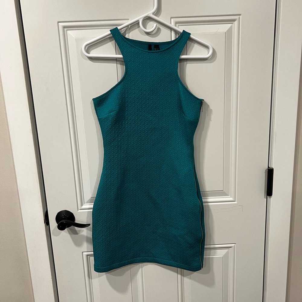 Teal mini dress
